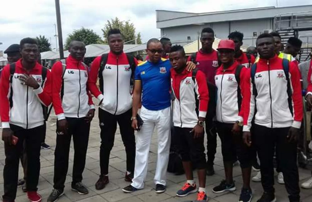 The Naze Milionaires with their Hero