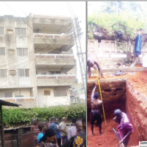 Fetish Foundation, Building uncovered in  Anambra by Site Workers