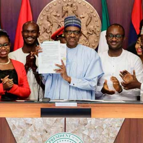 President Buhari Signs the ‘Not Too Young To Run’ Bill