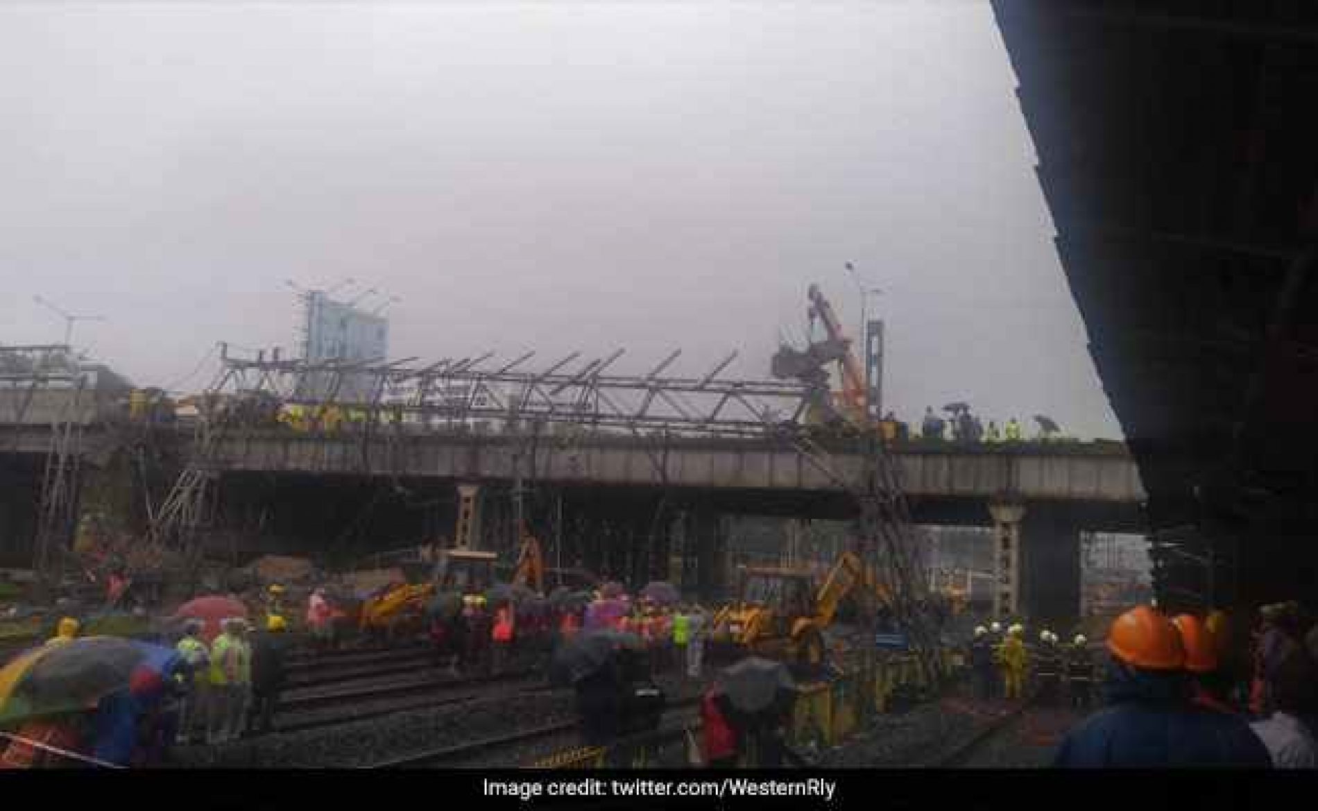 Part Of Bridge Collapses At Mumbai’s Andheri Station, Trains Hit