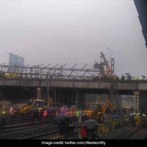 Part Of Bridge Collapses At Mumbai’s Andheri Station, Trains Hit