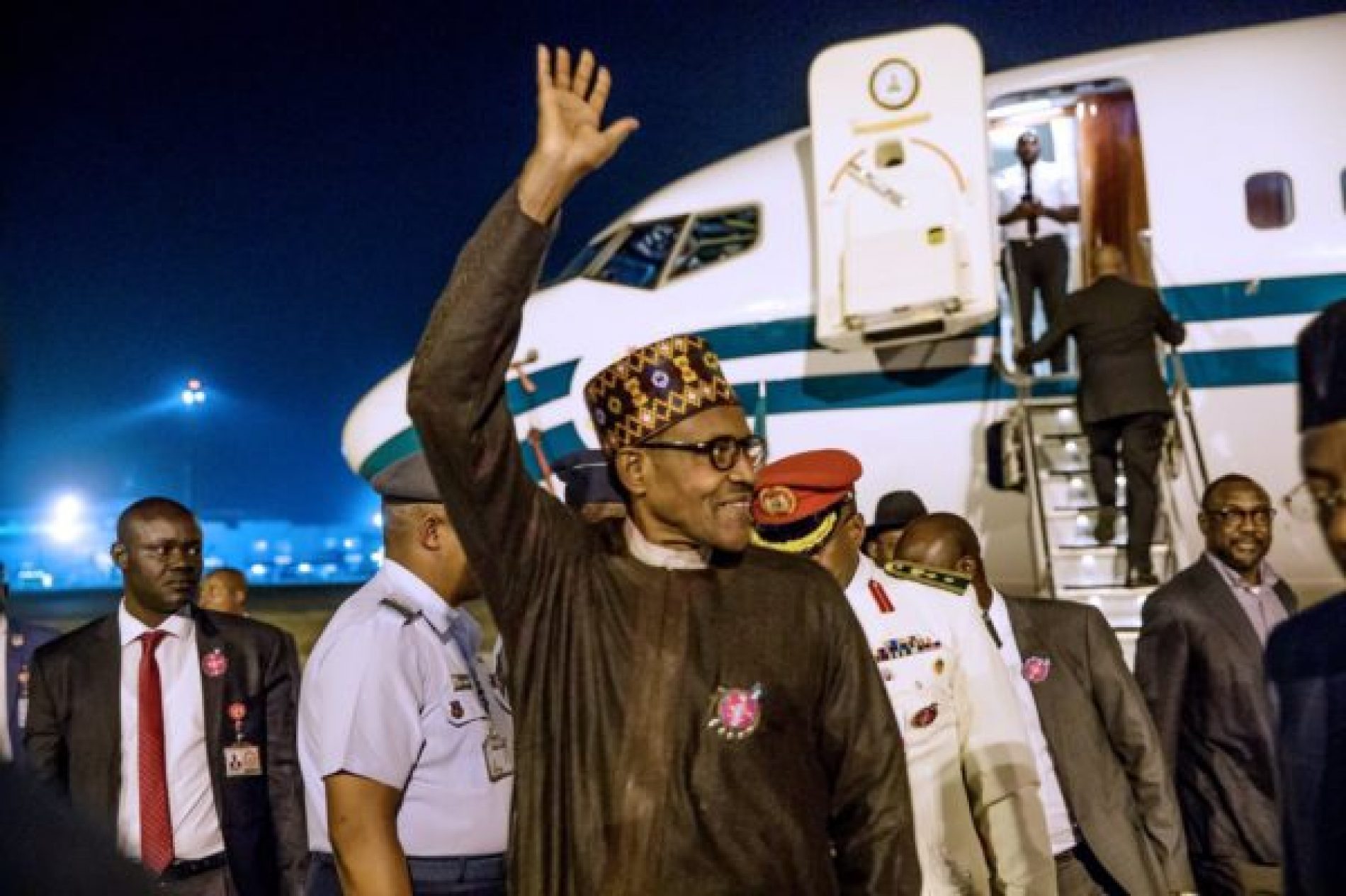 Buhari Returns from Poland