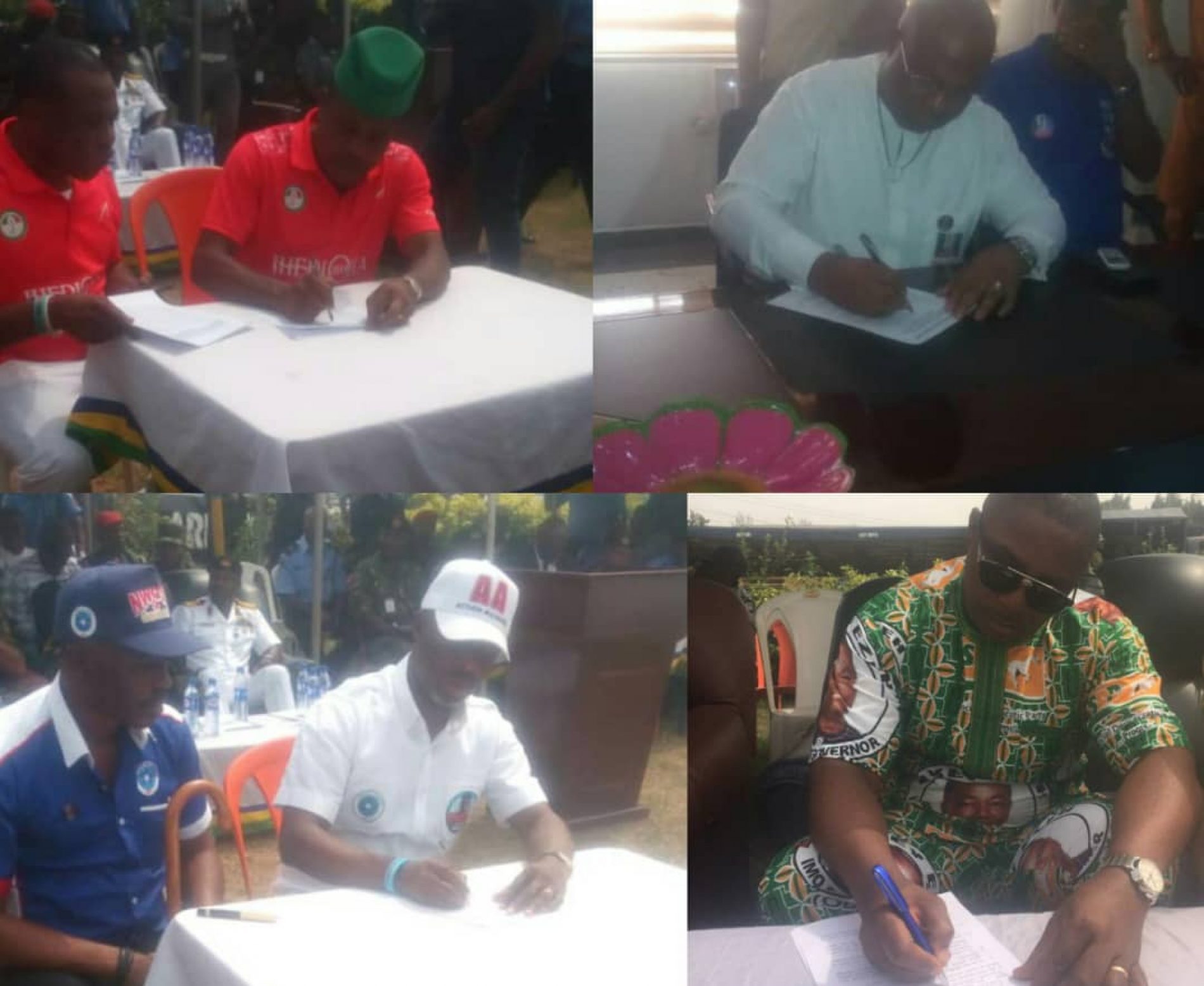 Imo 2019: Guber Candidates Gets Ready for Polls, Signs Peace Accord