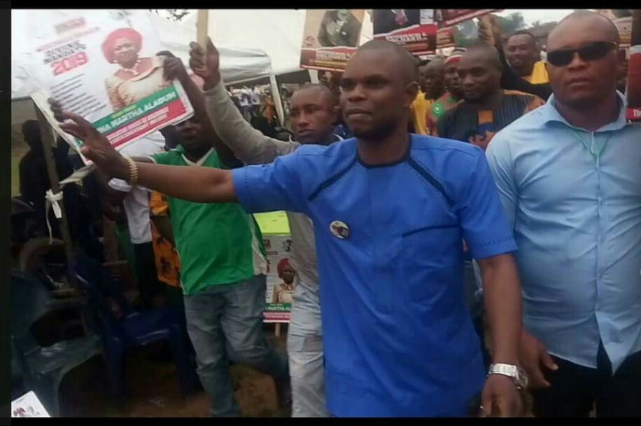 Hon. Obijiaku during electioneering 