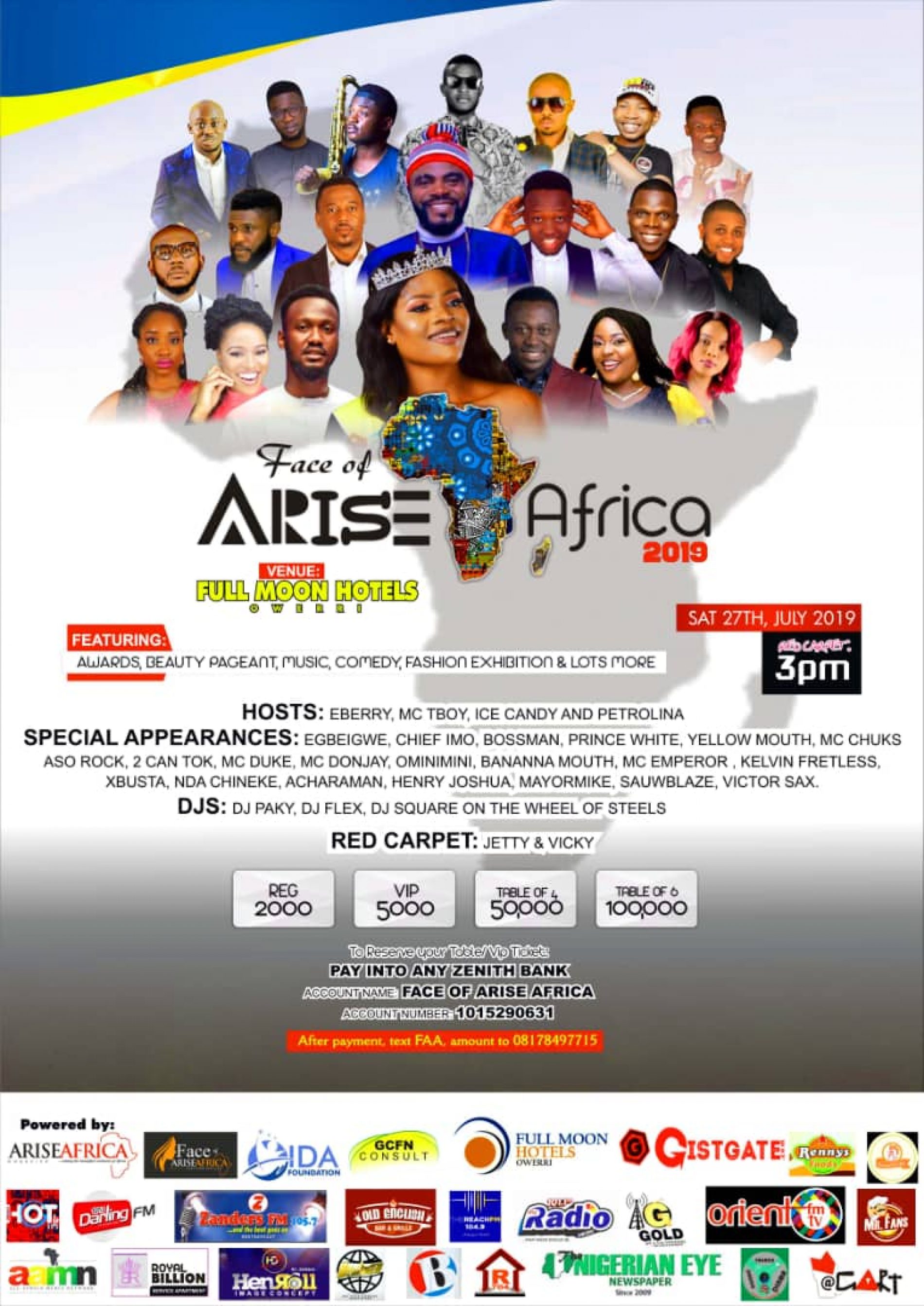 Face of Arise Africa 2019 Awards Lights Up Owerri, Other Cities July 27