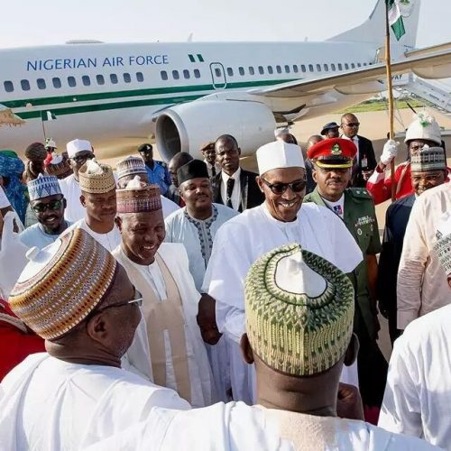 President Buhari Arrives in Daura for Sallah