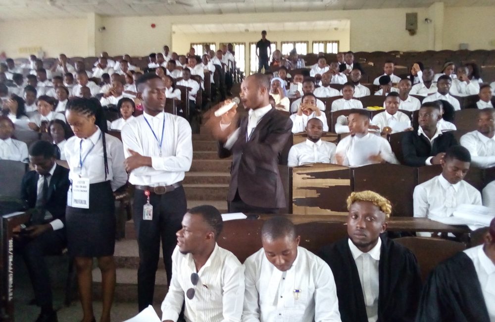 The newly inducted student barristers