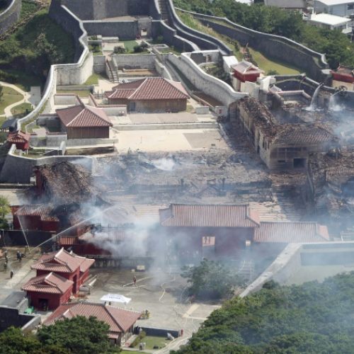 Fire engulfs World Heritage castle in Japan’s Okinawa