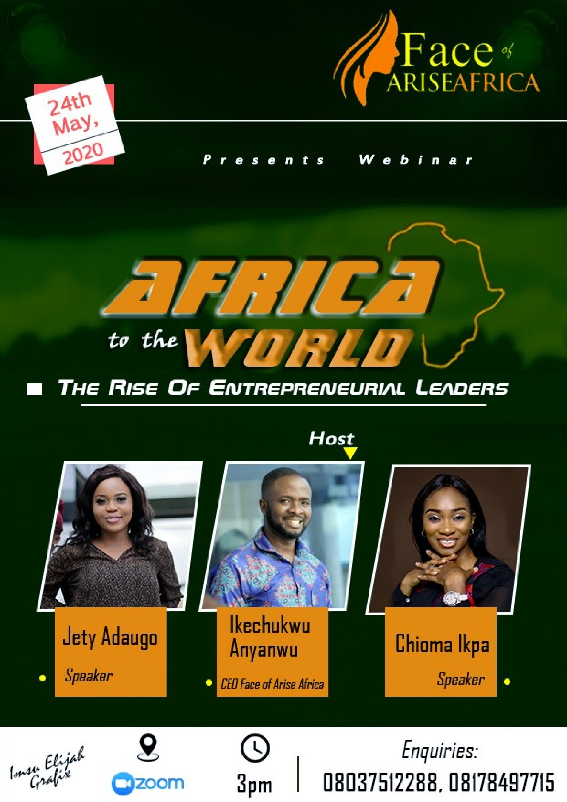 Arise Africa Holds Entrepreneurial Training Webinar,  Promises Sponsorship To Youths