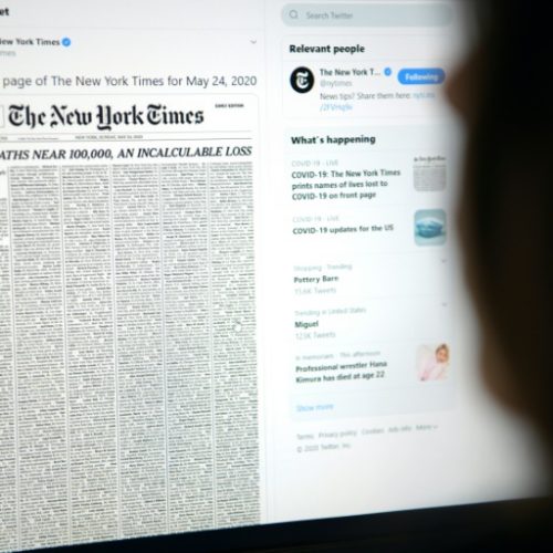 New-York Times Marks Grim US Virus Milestone With Front Page Victim List