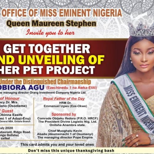 Obiano, Obiora, Ezeife, Notable Others To Attend Queen Maureen Stephen’s Pet Project Unveiling Ceremony