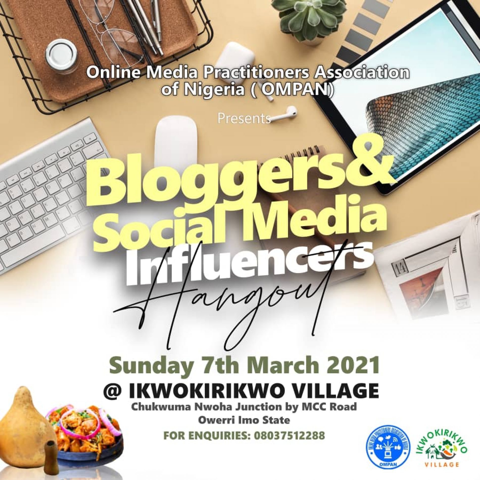 Imo OMPAN Set to Host Bloggers, Social Media Influencers Hangout 7th March 2021