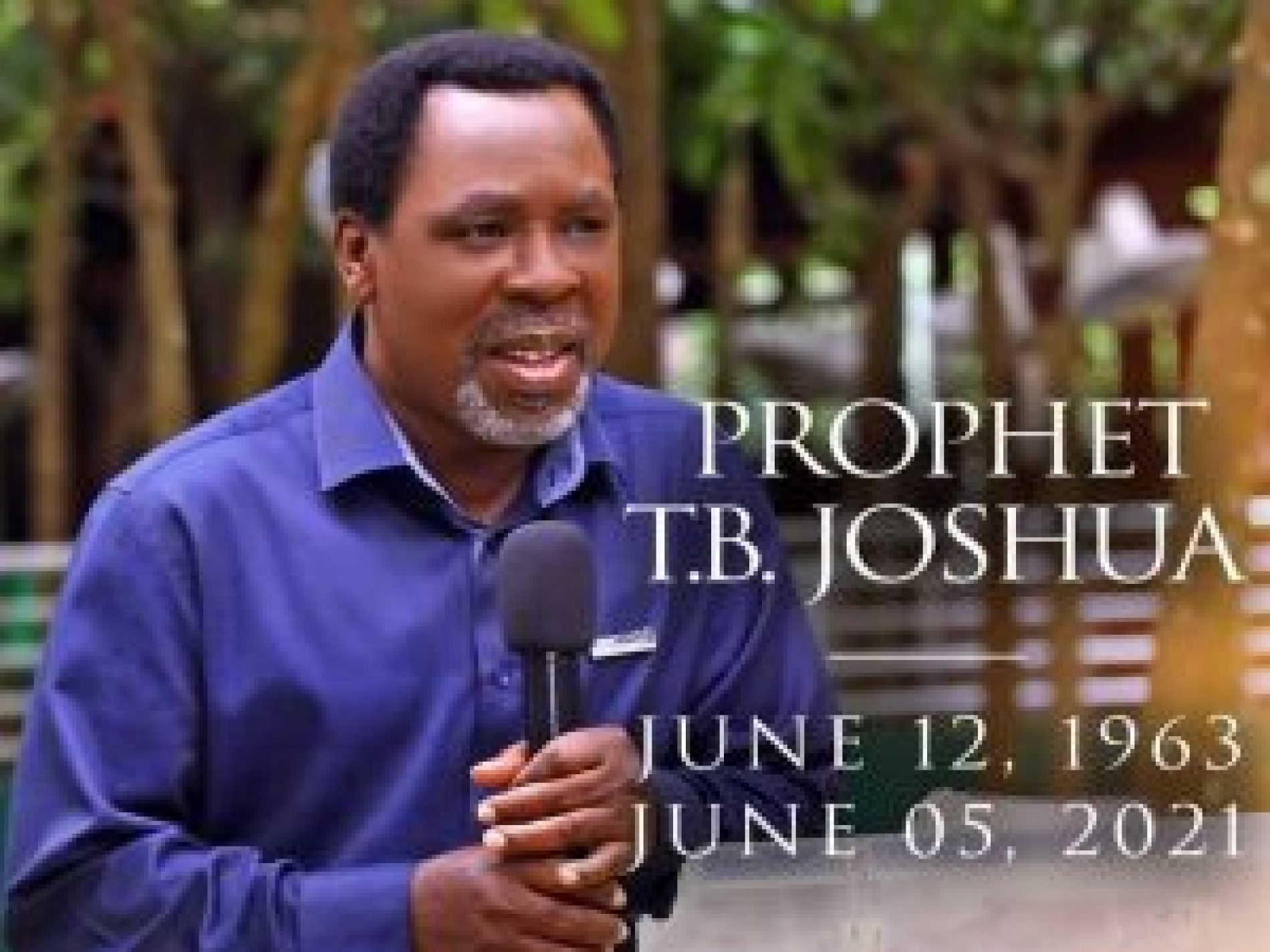 Breaking: Synagogue Church Confirms Prophet T.B Joshua Is Dead