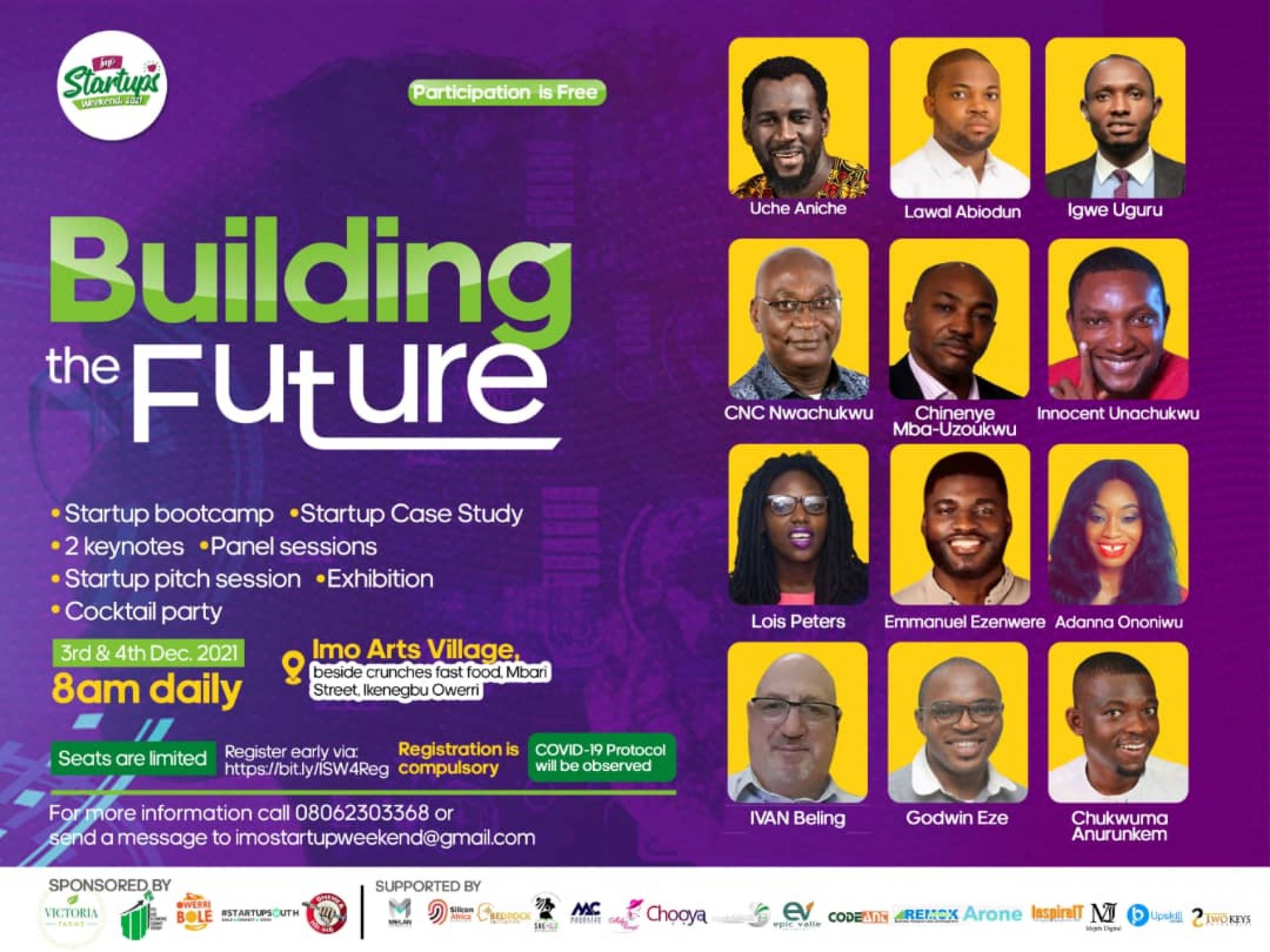 Victoria Farms, Imo Economic Summit Group Backs Startups Weekend December 3-4 2021