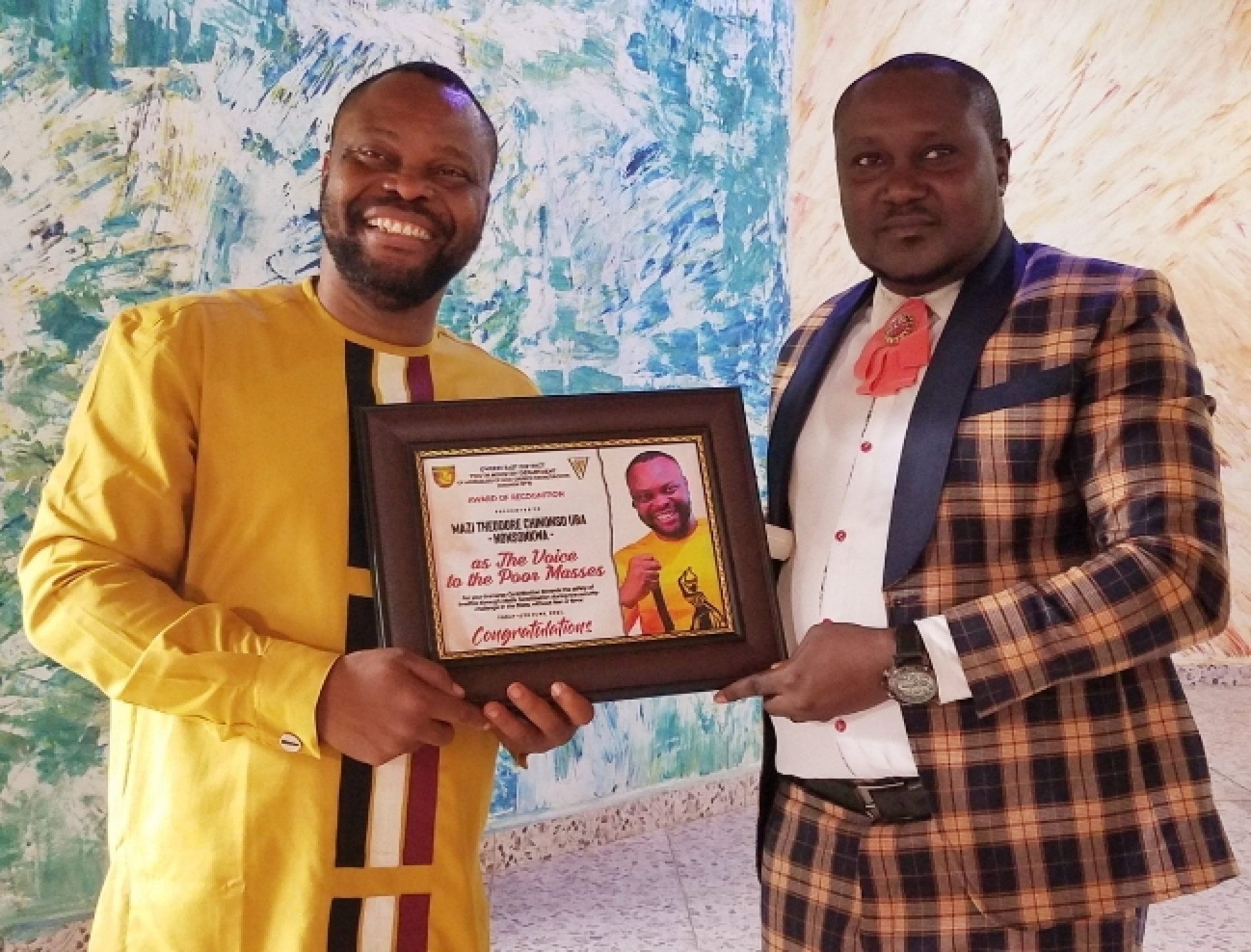 Popular On-Air Personality “Nonso Nkwa” Bags Award of Excellence From AG Church, Ebom Obokwe