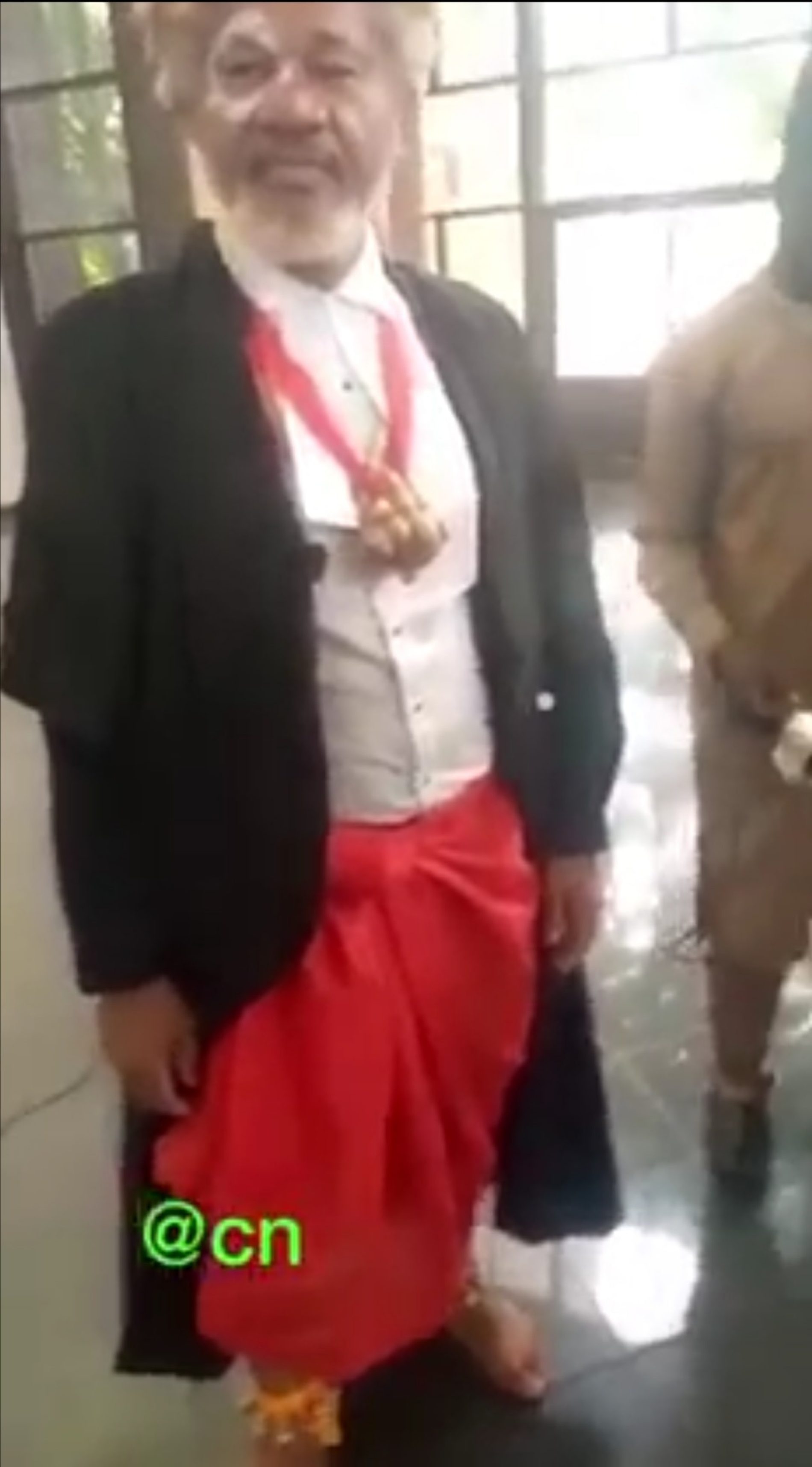 Human Rights Lawyer, Chief Omirhobo, Storms Supreme Court Dresses Like Native Doctor