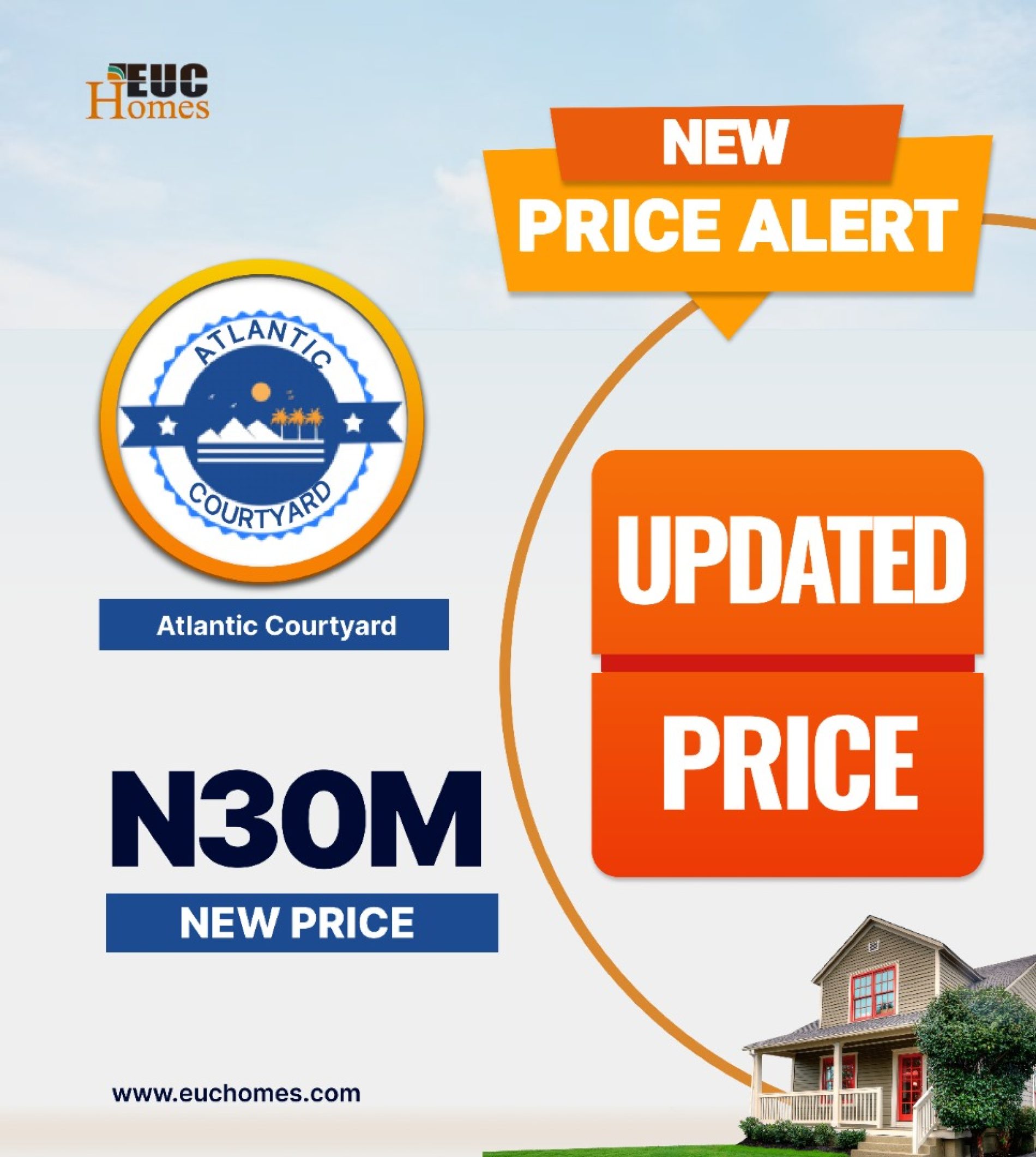 Invest Cheaper At EUC Homes Atlantic Courtyard Waterfront Today