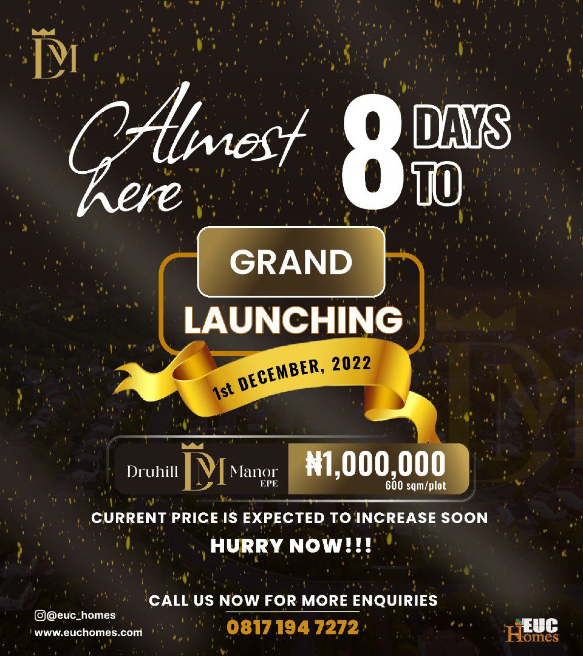 EUC Homes To Launch DRUHILL MANOR, a Luxury At Its Peak