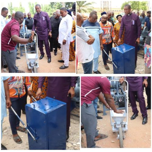 Federal Polytechnic Nekede Produces  Biomass Machine, Manual Seed Planting Machine