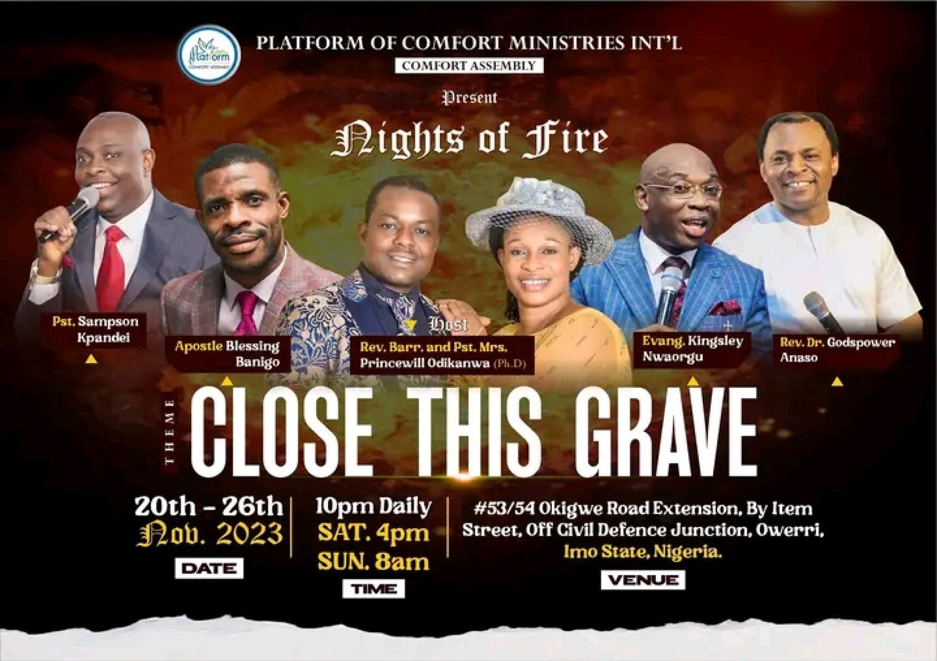 Comfort Assembly Holds 7 Nights of Fire
