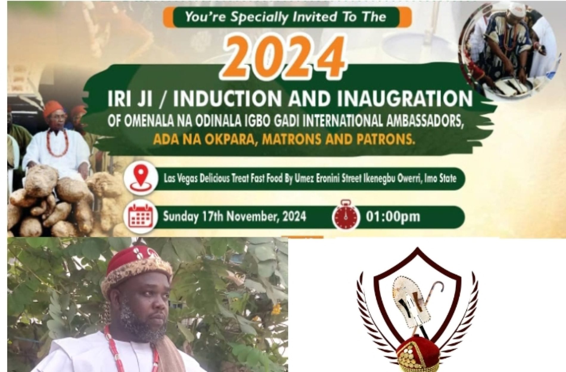 Omenala Igbo Ga Adi Int’l Set to Mark 2024 Iriji Festival, Crown Ambassadors, Other Dignitaries