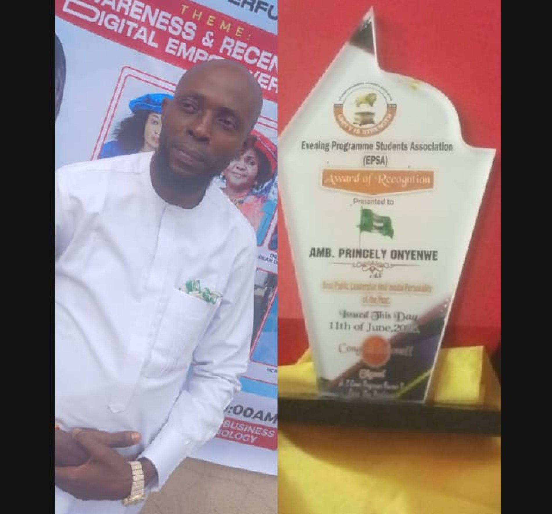 Media Aide to IMHA Majority Leader, Onyenwe Gets Best Public Leadership, Media Personality Award