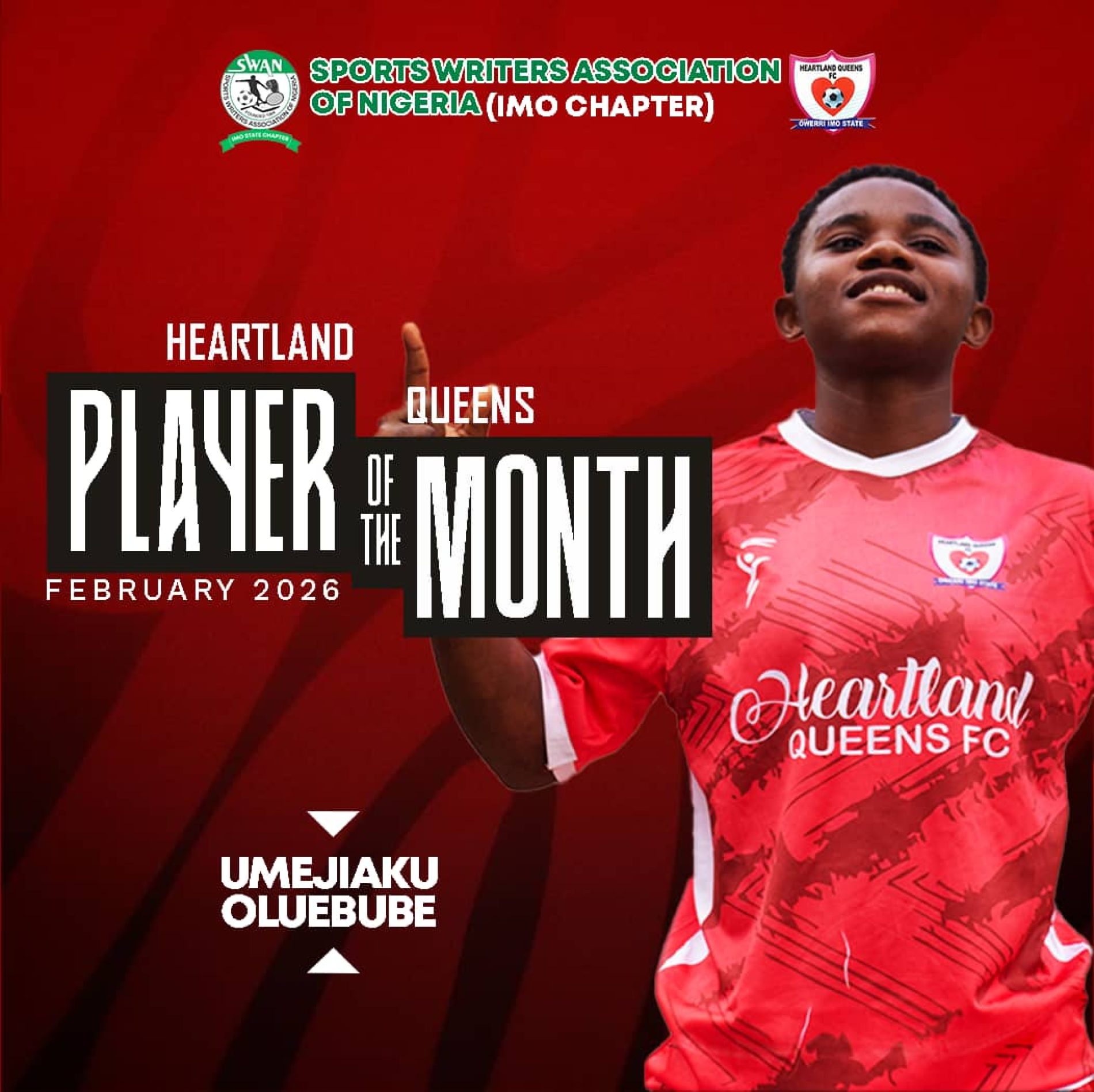 Imo SWAN Honours Umejiaku, Samson as Heartland Queens Players of the Month