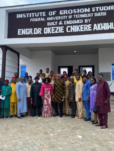 FUTO VC Prof. Oti Hails Engr. Dr. Okezie Akwiwu For Donating Administrative Building To Institution