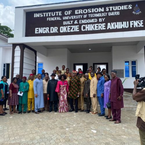 FUTO VC Prof. Oti Hails Engr. Dr. Okezie Akwiwu For Donating Administrative Building To Institution