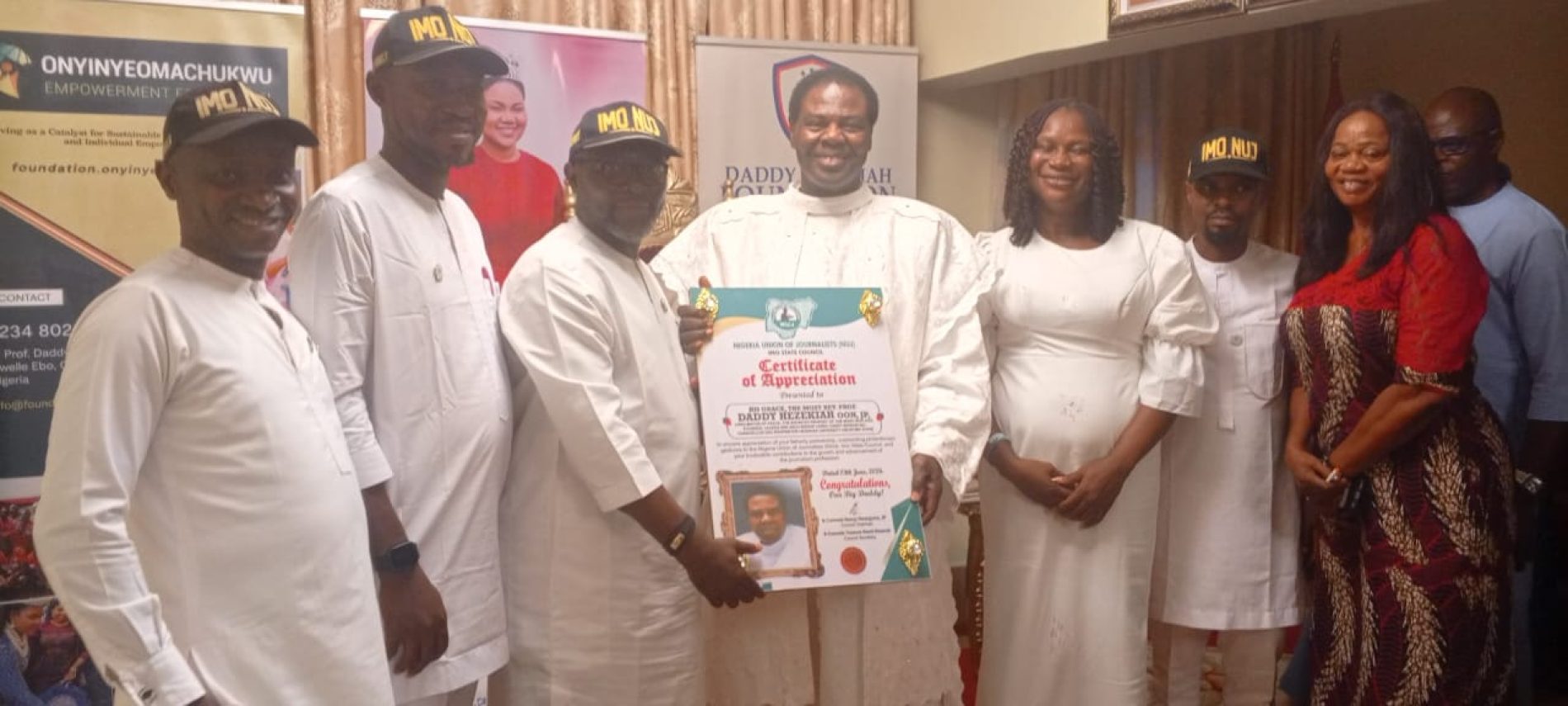 Imo NUJ Lauds Daddy Hezekiah Over Support for Journalism Profession