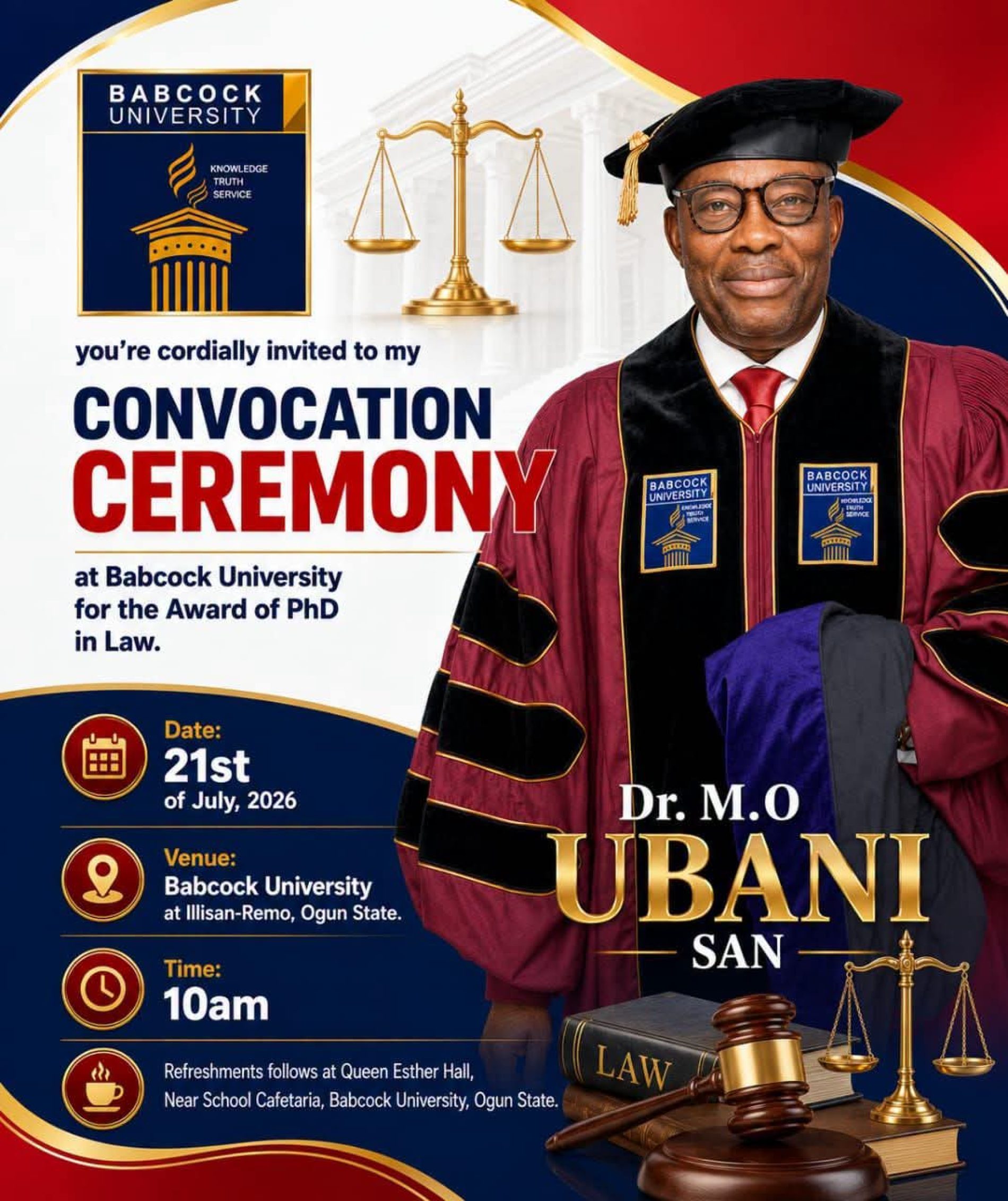 GOMEP-NG Congratulates Monday Ubani, SAN, as He Bags Doctorate Degree in Law