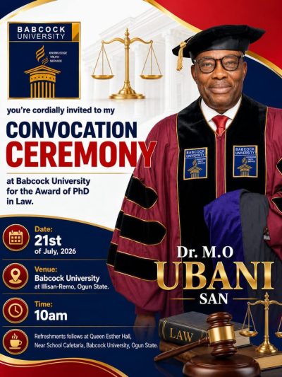 GOMEP-NG Congratulates Monday Ubani, SAN, as He Bags Doctorate Degree in Law