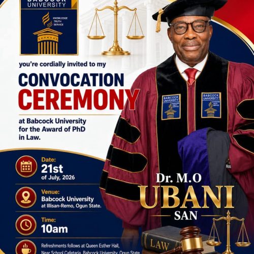 GOMEP-NG Congratulates Monday Ubani, SAN, as He Bags Doctorate Degree in Law