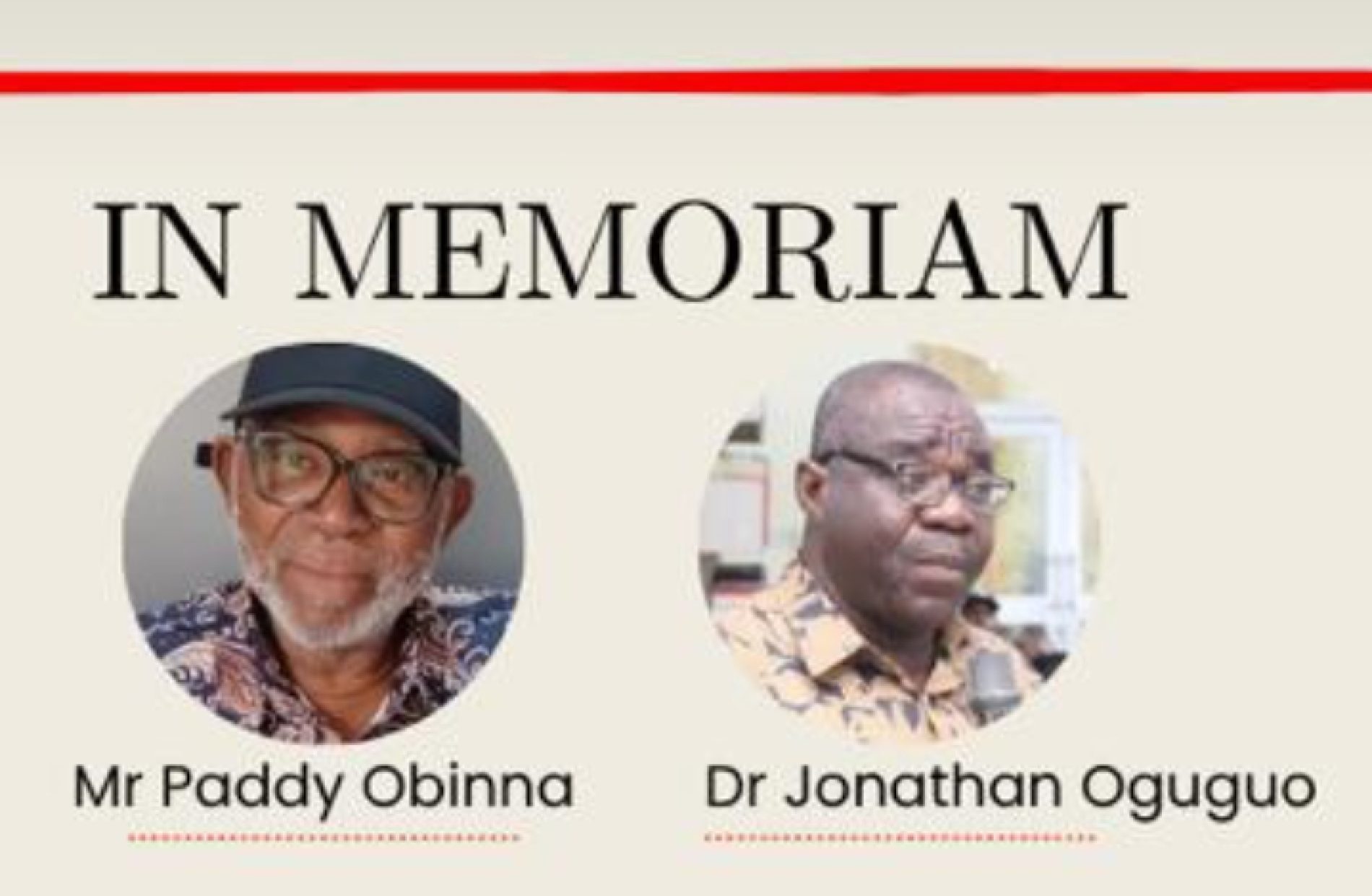 NIPR Imo State Chapter Mourns Paddy Obinna, Dr Jonathan Ogugua