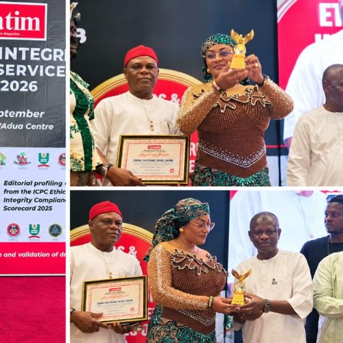 National Honour in Abuja: Rector Basilia Igbokwe, Nekede Poly Gets Top ICPC-Verbatim Integrity Awards